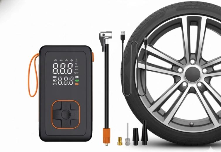 Compresor portátil a batería con powerbank de 7,4 V