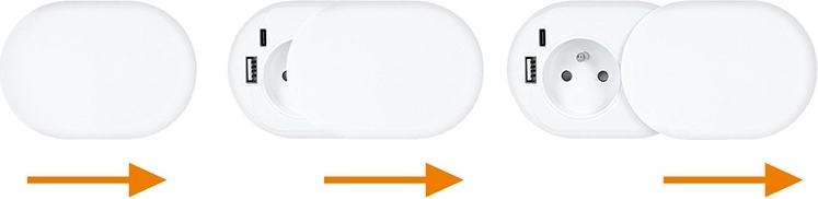 Tapa deslizante para un aspecto limpio y protección de los puertos