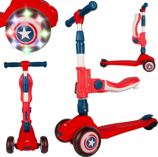 Patinete infantil con asiento rojo-azul