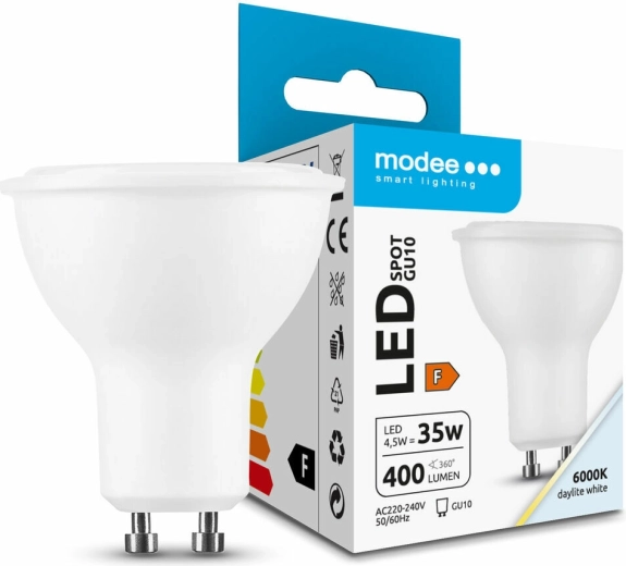 Modee Lighting bombilla LED tipo foco GU10 4,5 W 400 lm blanco frío