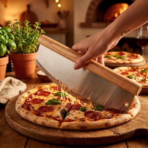 Corte rápido de pizza sin desplazar los ingredientes