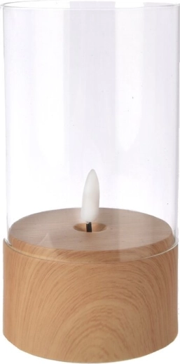 Vela LED de vidrio y plástico 8 × 8 × 15 cm