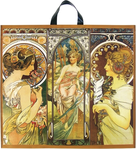 Bolsa de plástico con motivo de Alfons Mucha 55 × 50 cm