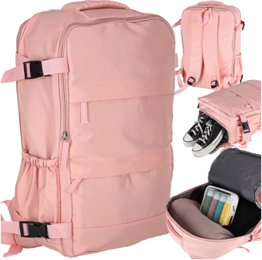 Mochila de viaje de mano rosa de 45 × 30 cm