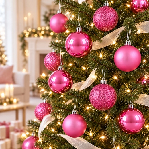 Delicada decoración festiva rosa