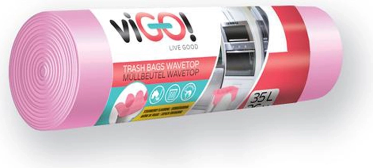 Bolsas de basura con asas VIGO!, 35 l, aroma a fresa (26 uds)