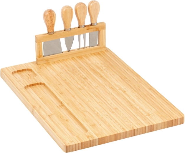 Bambú natural y acero inoxidable