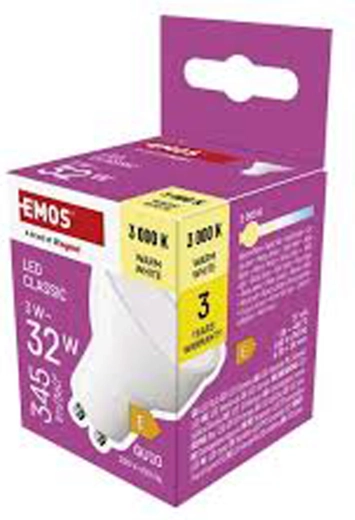 Bombilla LED GU10 MR16 3 W blanco cálido 345 lm
