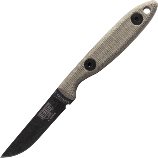 Cuchillo outdoor ESEE CR 2.5 Camp-Lore, 6,3 cm, micarta, funda de cuero