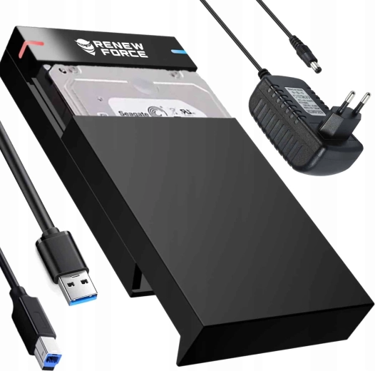 Carcasa externa Renew Force para HDD y SSD SATA de 3,5" y 2,5" con USB 3.0