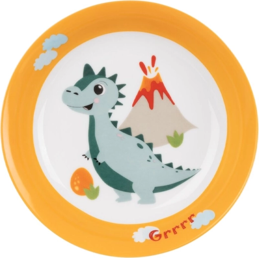 Plato hondo infantil de porcelana con motivo DINO 19 cm