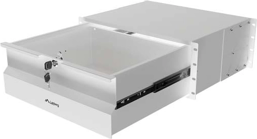 Cajón con cerradura Lanberg para rack 19" 4U 360 mm gris
