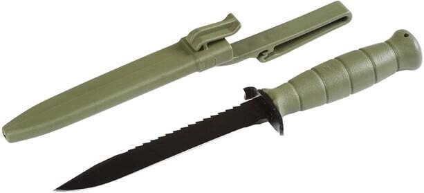 Cuchillo táctico GLOCK FM81 Battle Field Green con hoja dentada