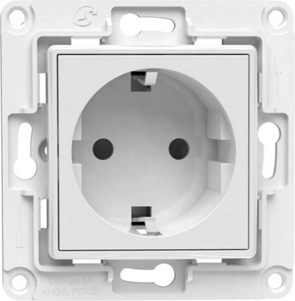 Toma de pared SHELLY – blanca
