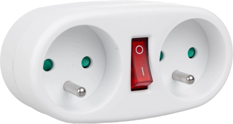 Doble toma con interruptor