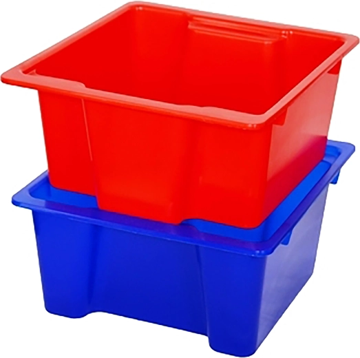 Caja de almacenamiento apilable 25 × 25 cm, 6 l, mezcla de colores