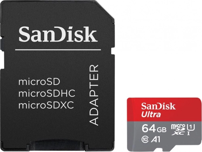 Tarjeta SanDisk Ultra microSDXC 64GB A1 con adaptador