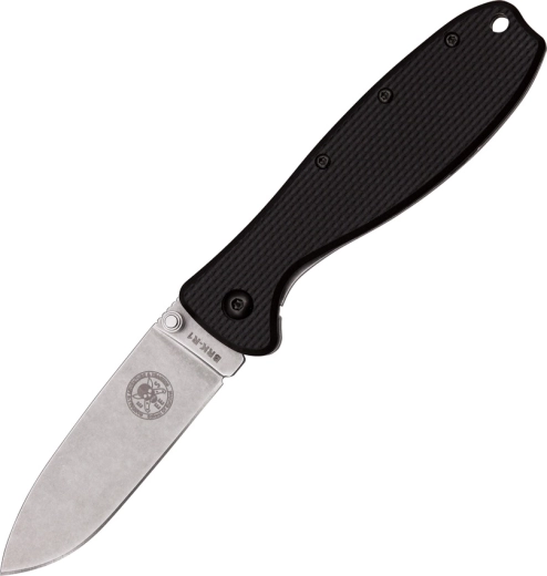 ESEE Zancudo cuchillo de bolsillo negro 7,7 cm, stonewash, FRN