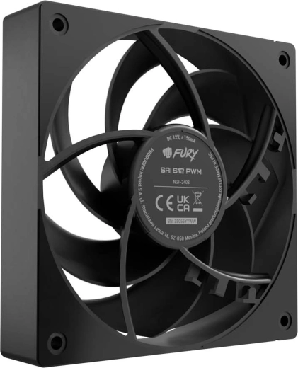 Ventilador Fury Sai S12 PWM negro