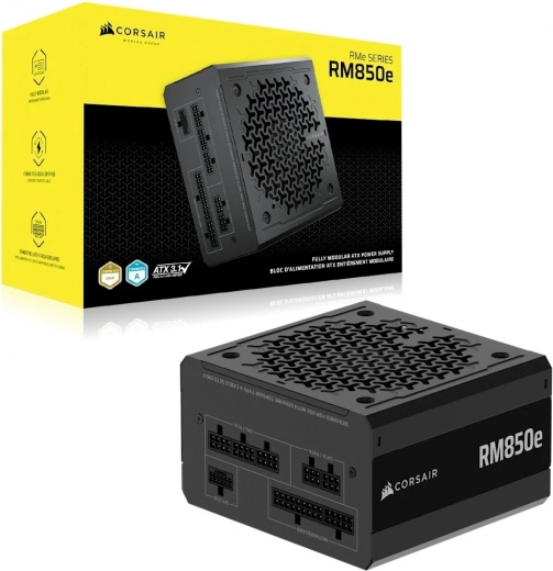 Fuente de alimentación completamente modular CORSAIR RM850e 80+ Gold ATX 3.1 con PCIe 5.1