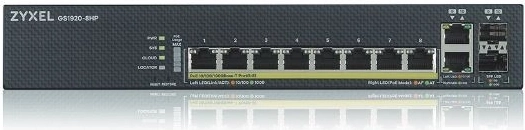 Conmutador Zyxel GS1920-8HPv2 10 puertos Gbit 2xGb 130W PoE