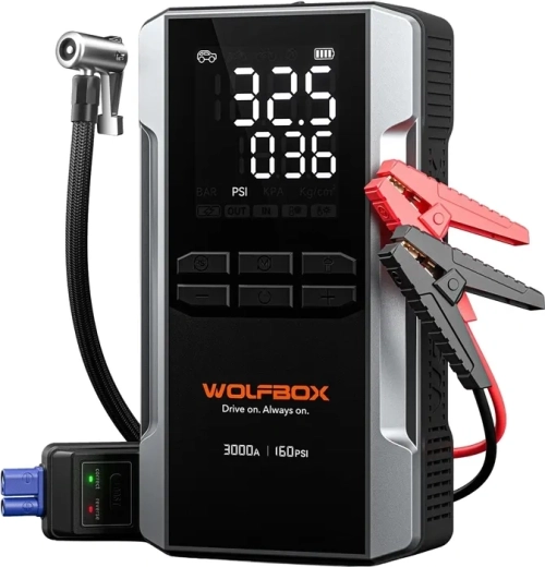 WOLFBOX MegaVolt 16 Air arrancador de batería con compresor