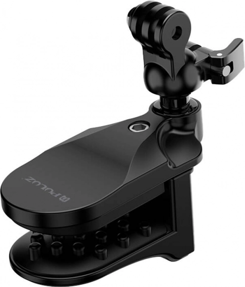 Soporte PULUZ para casco para cámaras de acción – clip giratorio 360° (negro)