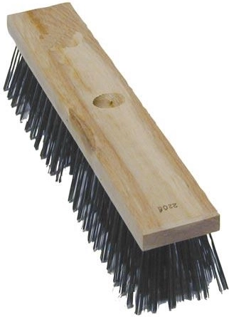 Cepillo viario 35 × 7 cm para mango de madera, alambre 0,4 mm