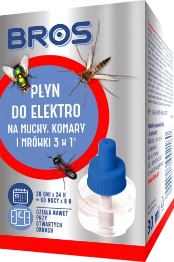 Recambio para electrofumigador BROS contra mosquitos, moscas y hormigas 30 ml