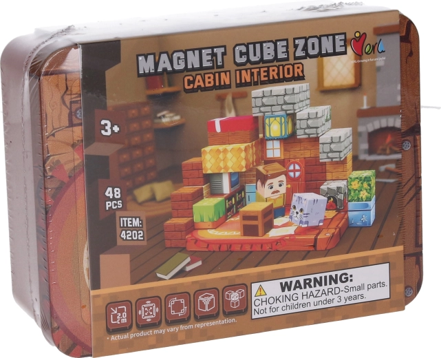 Set de construcción Magnet Cube Zone cabin interior 48 piezas