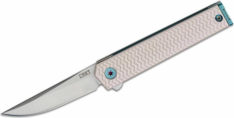CRKT CEO Microflipper cuchillo de bolsillo plegable drop point 6 cm, aluminio