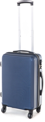 Maleta de viaje rígida ABS, 37 l, azul, tamaño S