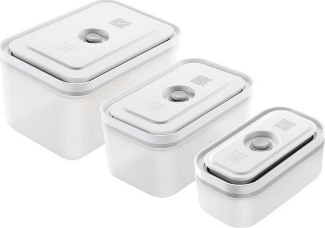 Set de 3 recipientes de plástico al vacío Fresh & Save S