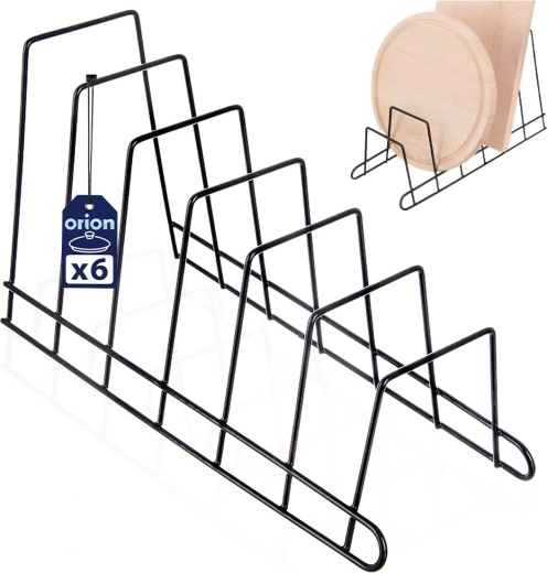 Almacenamiento ordenado y vertical de hasta 6 piezas