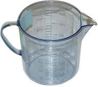 Jarra medidora de 0,35 l de plástico transparente