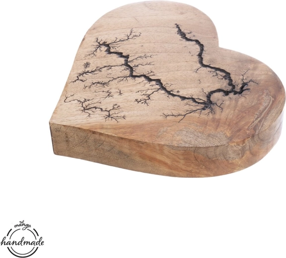 Decoración corazón de madera de mango electric – grande