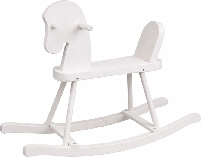 Caballito balancín de madera para niños BABY MIX – blanco