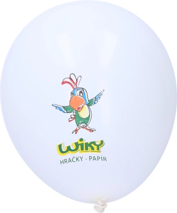 Globo inflable blanco con impresión WIKY 30 cm, 100 uds