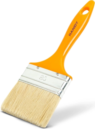 Brocha plana de pintura con mango de plástico de 80 mm
