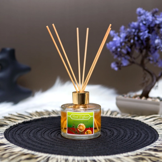 Difusor aromático con varillas de especias navideñas, 100 ml