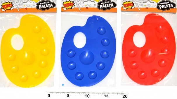 Paleta de pintura de plástico