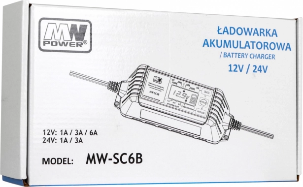 Cargador inteligente de baterías 12V/24V con pantalla LCD