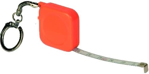 Cinta métrica retráctil con llavero 1 m × 6 mm