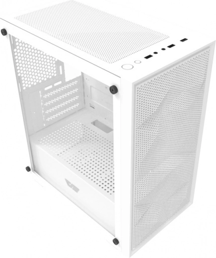 Caja de PC DarkFlash M305 Mesh, mATX, sin ventiladores (blanca)