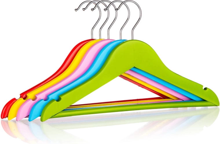 Perchas infantiles de madera Color, set de 5 uds.