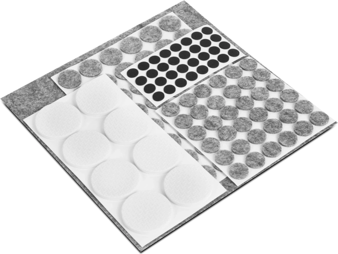 Juego de protectores de fieltro para muebles, 125 piezas