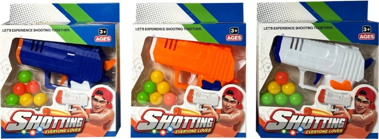 Pistola de plástico de bolitas para niños