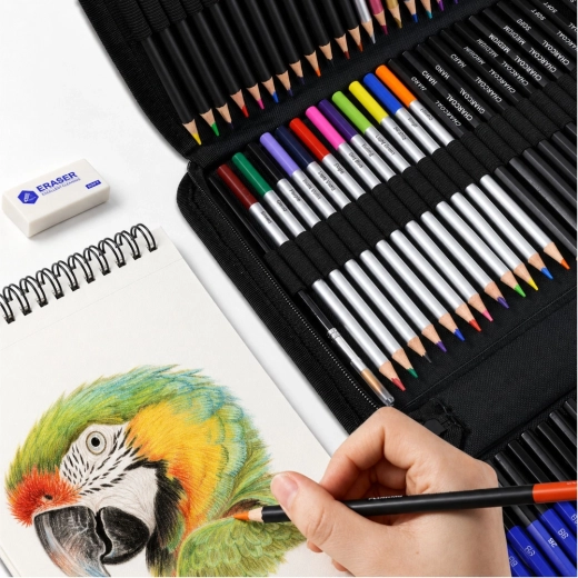 Dibuja de inmediato: cuaderno de bocetos A5 y accesorios incluidos