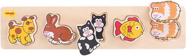 Puzzle encajable de madera de animales domésticos BIGJIGS