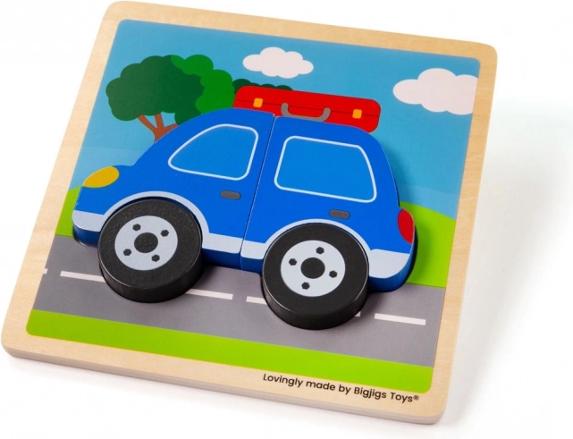 Puzzle encajable Coche Bigjigs Toys